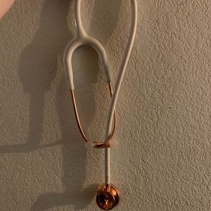 Rose gold with white tube stethoscope